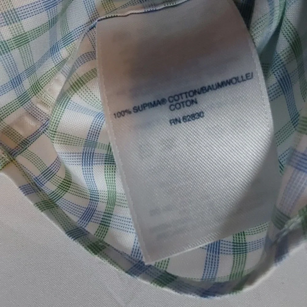 Lands' End Men's Dress Shirt 17.5 Traditional Fit 100% Supima Cotton‎ Non-Iron